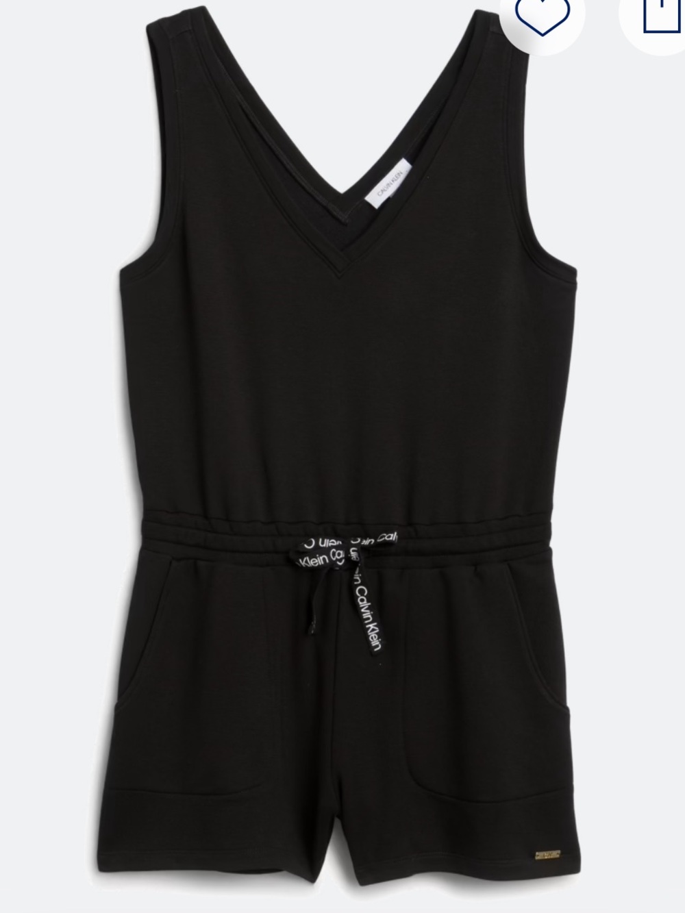 Calvin Klein Black Sleeveless V-Neck Romper